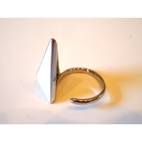 Joomi Lim Women's Silver Triangle Pyramid Skull Open Ring NWOT 138 - Picture 3 of 6